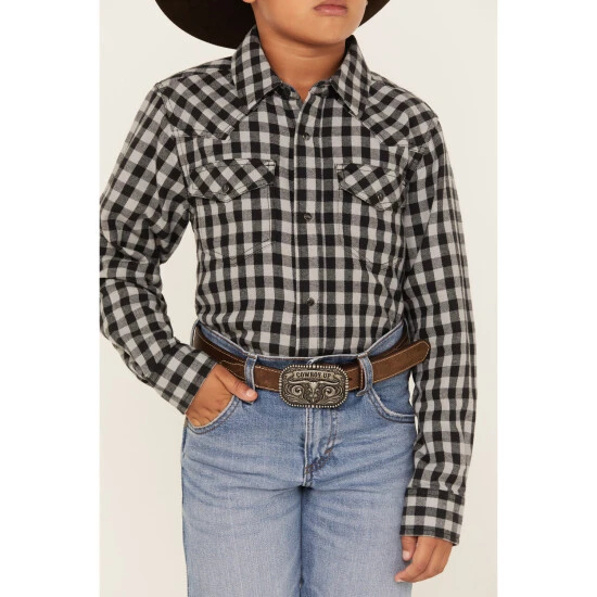 Buy ???? Cody James Boys' Gingham Print Long Sleeve Snap Western Flannel ???? Shirt Blue ???? 3 Buy ???? Cody James Boys' Gingham Print Long Sleeve Snap Western Flannel ???? Shirt Blue ???? - Image 3