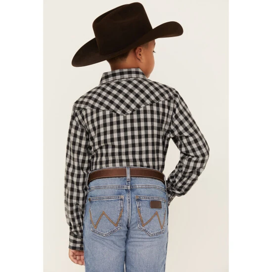 Buy ???? Cody James Boys' Gingham Print Long Sleeve Snap Western Flannel ???? Shirt Blue ???? 4 Buy ???? Cody James Boys' Gingham Print Long Sleeve Snap Western Flannel ???? Shirt Blue ???? - Image 4