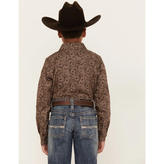 Best deal ✔️ Cody James Boys' Linear Paisley Print Long Sleeve Western Snap ???? Shirt Charcoal ???? 4 Best deal ✔️ Cody James Boys' Linear Paisley Print Long Sleeve Western Snap ???? Shirt Charcoal ???? - Image 4