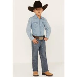 New ✔️ Cody James Youth Boys' Bozeman Dark Wash Slim Boot ???? Jeans ????