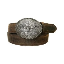 Outlet ???? Cody James Men's Longhorn Berry Edge Buckle Belt Tan ????