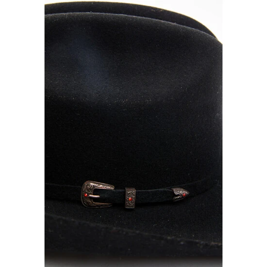 Hot Sale ???? Cody James Men's 5X Self Band Cattleman Fur Blend Western Hat - Black ???? 2 Hot Sale ???? Cody James Men's 5X Self Band Cattleman Fur Blend Western Hat - Black ???? - Image 2