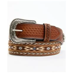 Cheapest ???? Cody James Men's Southwestern Concho Ribbon Inlay Belt Lt Brown ????
