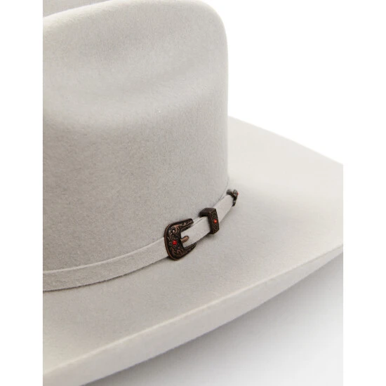 Hot Sale ???? Cody James Men's 5X Self Band Cattleman Fur Blend Western Hat - Mist Grey ???? 2 Hot Sale ???? Cody James Men's 5X Self Band Cattleman Fur Blend Western Hat - Mist Grey ???? - Image 2