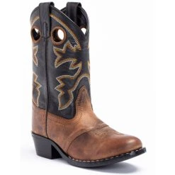 Outlet ✨ Cody James Boys' Black & Brown Western ???? Boots - Round Toe ????