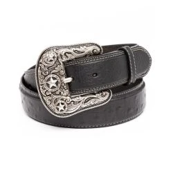 Best Sale ✨ Cody James Men's Black Ostrich Print Embroidered Western Buckle Belt ????