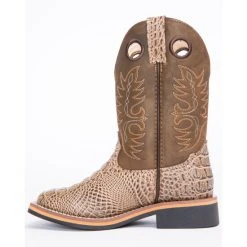 Deals ???? Cody James Boys' Gator Print Western ???? Boots - Wide Square Toe For Youth Boy Brown ???? -Cody James -shop unnamed file 615