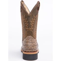 Deals ???? Cody James Boys' Gator Print Western ???? Boots - Wide Square Toe For Youth Boy Brown ???? -Cody James -shop unnamed file 617