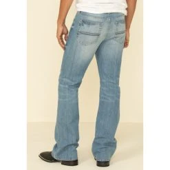 Budget ???? Cody James Men's Hamshackle Light Wash Stretch Relaxed Boot ???? Jeans Blue ????