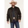 Promo ???? Cody James Men's Houston Distressed Moto Jacket Brown ????