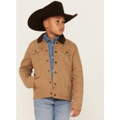 Flash Sale ???? Cody James Boys' Washed Cotton Jacket Beige/khaki ⌛