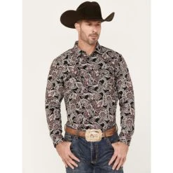 Best deal ⌛ Cody James Men's Johnny Ringo Long Sleeve Snap Western ???? Shirt Red ????