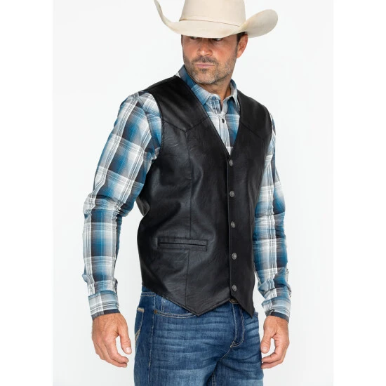 Top 10 ✔️ Cody James Men's Black Deadwood Vest ✨ 2 Top 10 ✔️ Cody James Men's Black Deadwood Vest ✨ - Image 2