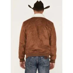 Top 10 ✔️ Cody James Men's Edward Faux Suede Sherpa Collar Bomber Jacket Brown ✨ -Cody James -shop unnamed file 782