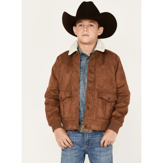 Hot Sale ???? Cody James Boys' Sherpa-Lined Faux Suede Bomber Jacket Brown ???? 1 Hot Sale ???? Cody James Boys' Sherpa-Lined Faux Suede Bomber Jacket Brown ????