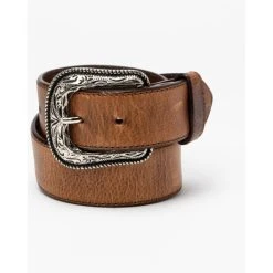 New ???? Cody James Men's Crazy Horse Burnished Leather Belt Brown ????
