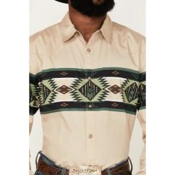 Cheap ???? Cody James Men's Coyote Border Long Sleeve Snap Western ???? Shirt Tan ⭐ -Cody James -shop unnamed file 888