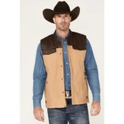 Top 10 ???? Cody James Men's River Oaks Rancher Vest Lt Brown ❤️