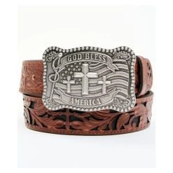 Wholesale ???? Cody James Men's God Bless America Cross Buckle Leather Belt Black/brown ????