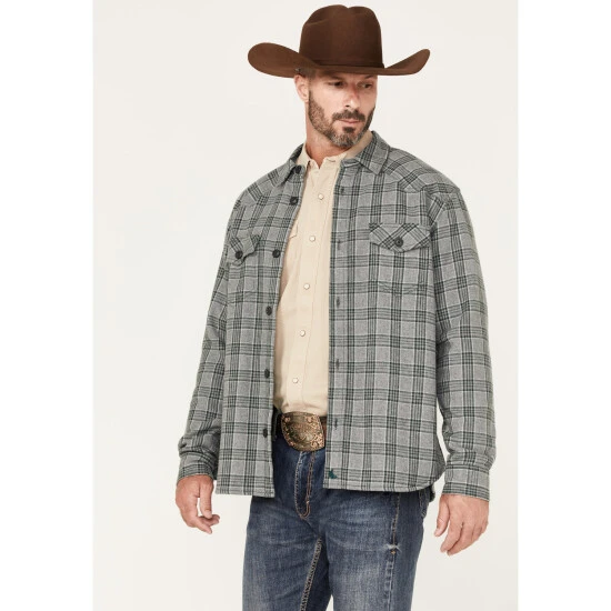Outlet ???? Cody James Men's Polar Bonded Plaid Button Down Flannel Grey ✔️ 2 Outlet ???? Cody James Men's Polar Bonded Plaid Button Down Flannel Grey ✔️ - Image 2
